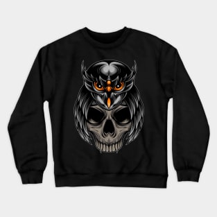 Owl head and skull Crewneck Sweatshirt